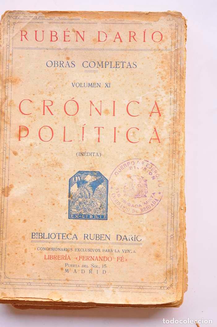 Libros: Cr&oacute;nica pol&iacute;tica - DAR&Iacute;O, Rub&eacute;n - Foto 2