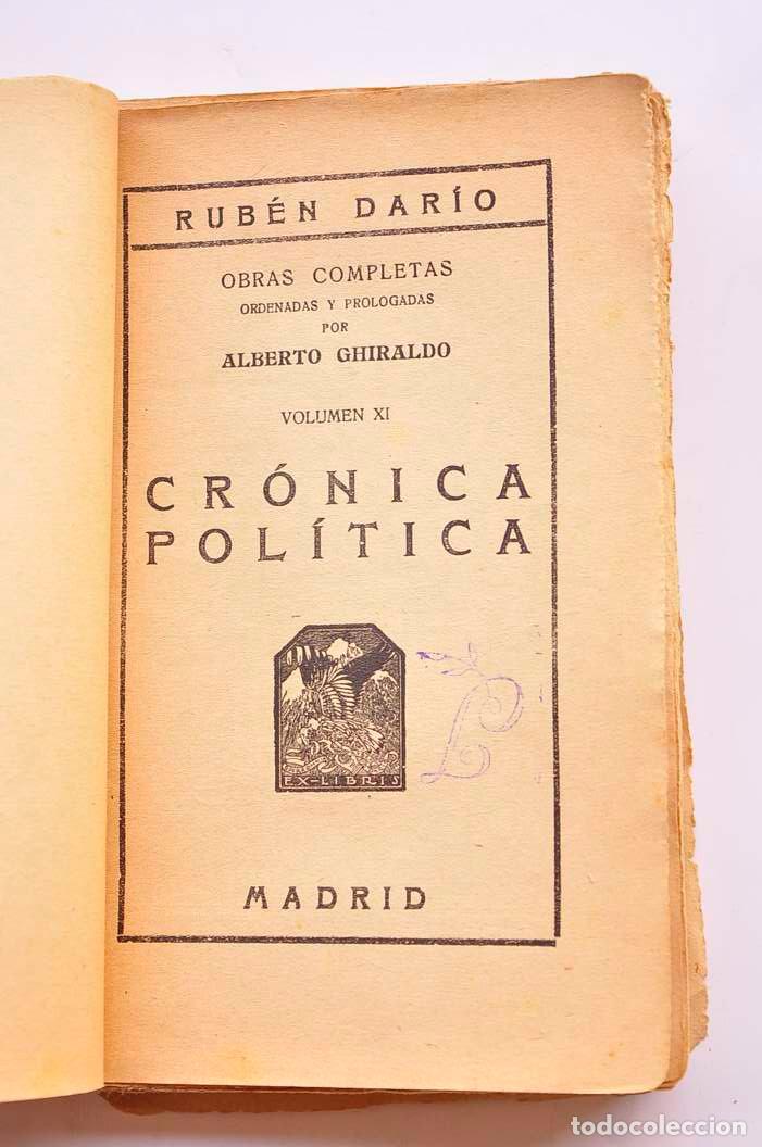 Libros: Cr&oacute;nica pol&iacute;tica - DAR&Iacute;O, Rub&eacute;n - Foto 4