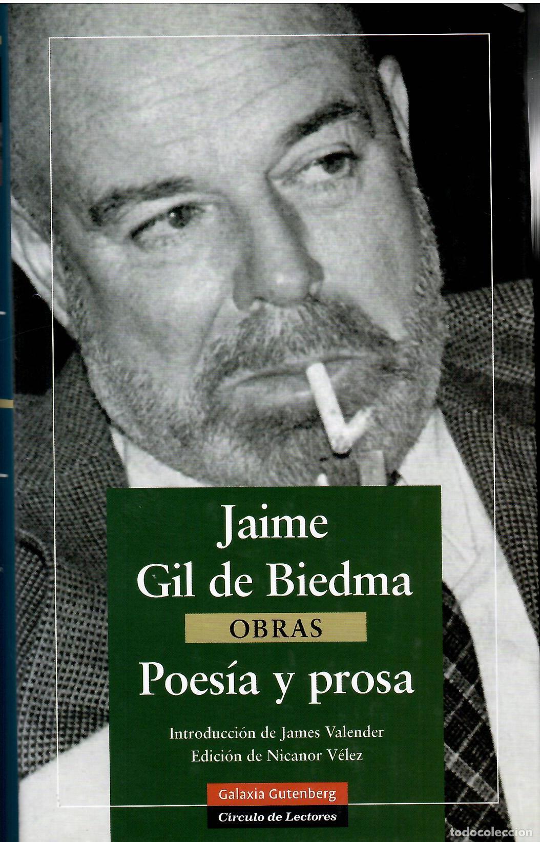 books: Obras. Poes&iacute;a y prosa. - Jaime Gil de Biedma.