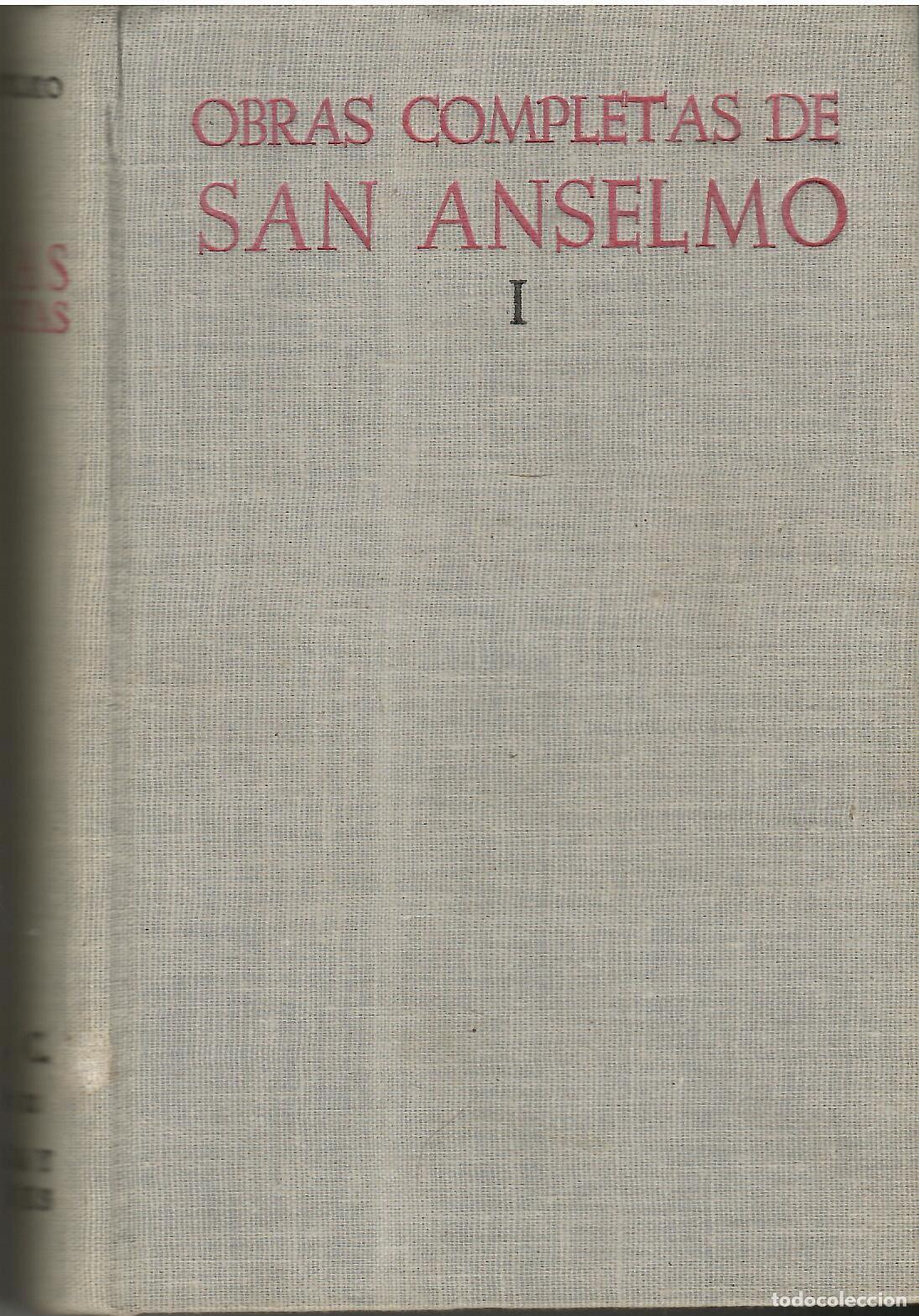 Libros: Obras completas de San Anselmo I. - San Anselmo.