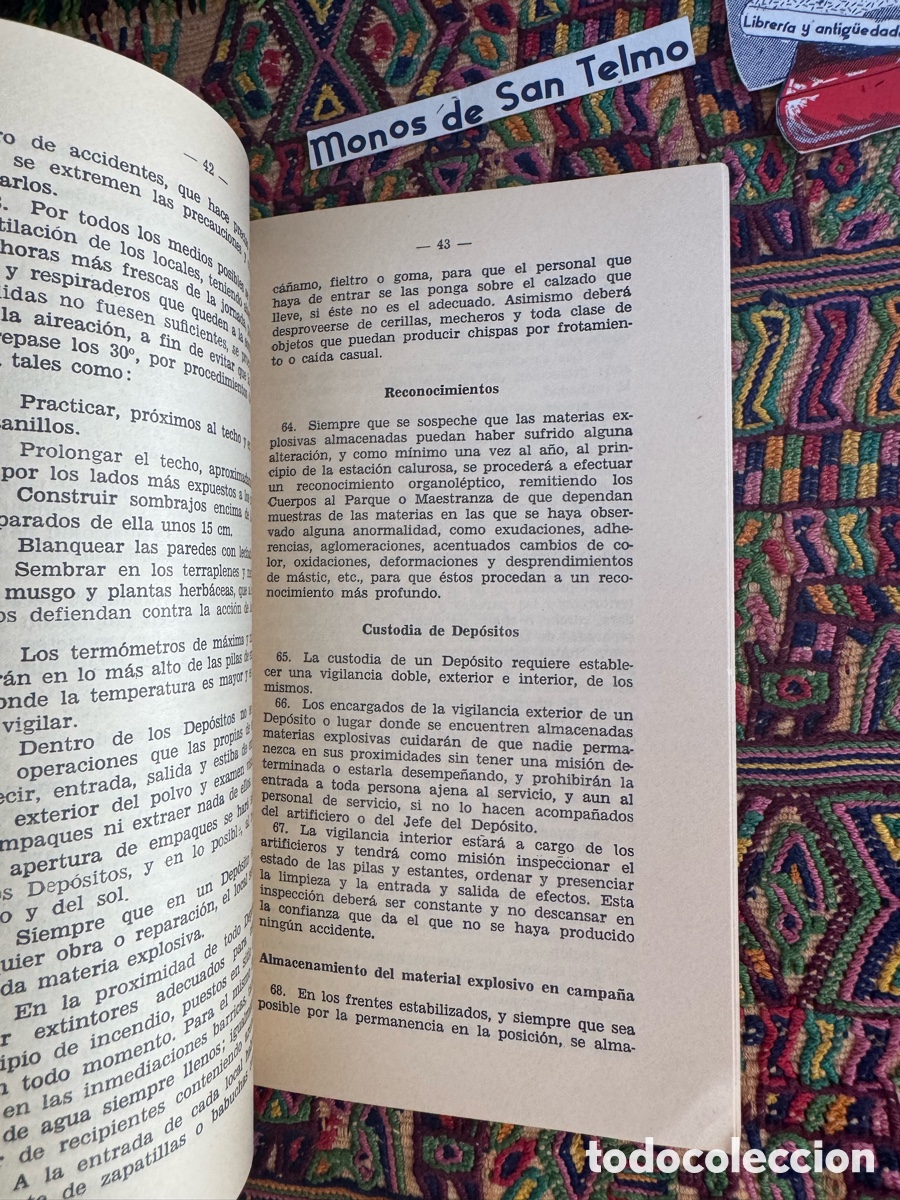 Libros: Reglamento de Empleo de explosivos 1964 Ministerio del Ej&eacute;rcito - Foto 3