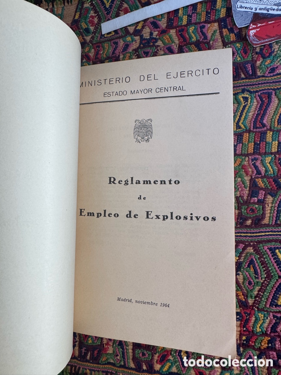Libros: Reglamento de Empleo de explosivos 1964 Ministerio del Ej&eacute;rcito - Foto 5