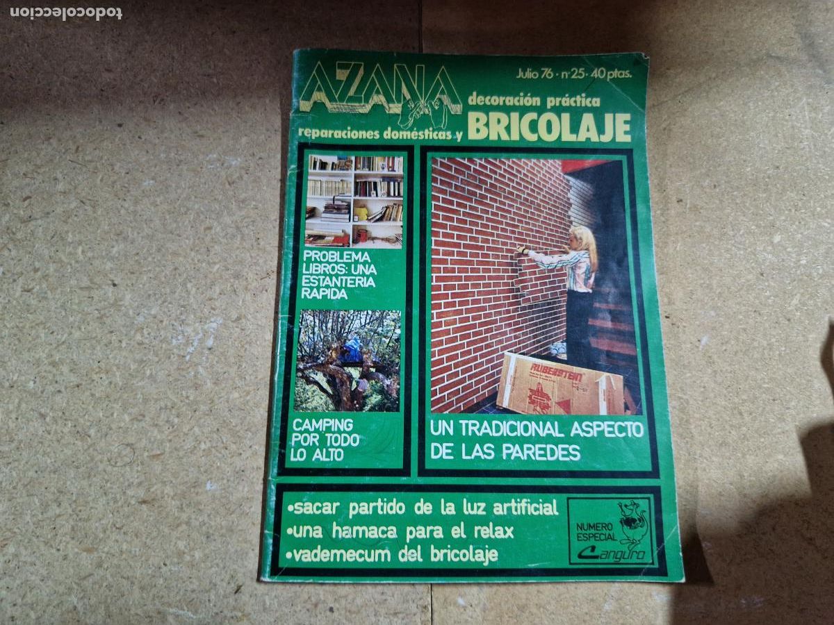 Libros: AZANA. DECORACION PRACTICA REPARACION DOMESTICA Y BRICOLJE. JULIO 76