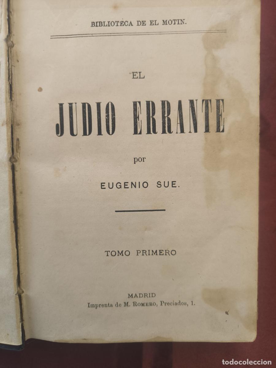 Libros: El jud&iacute;o errante (3 tomos) - Eugenio Sue