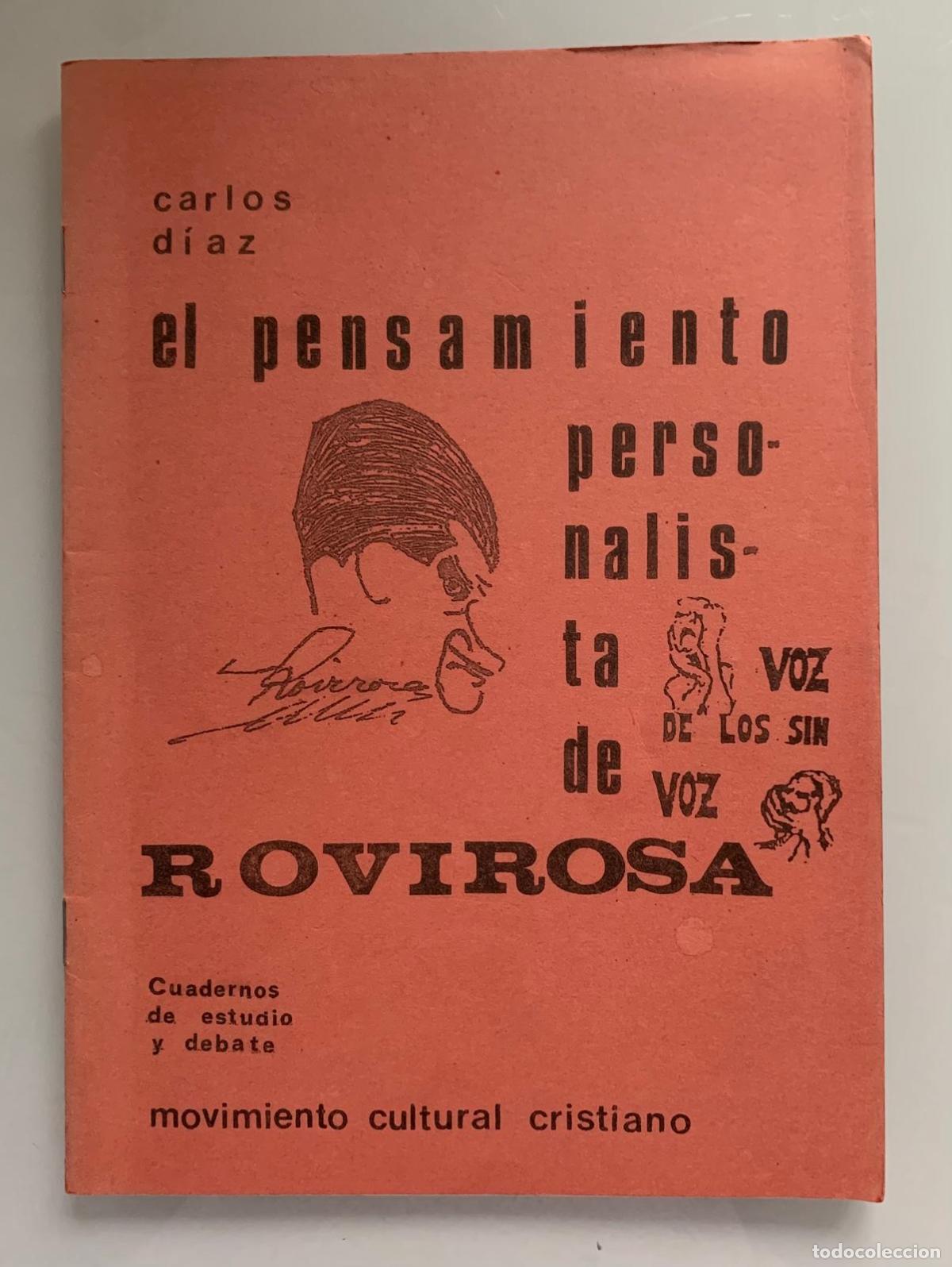 Livros em segunda m&atilde;o: EL PENSAMIENTO PERSONALISTA DE ROVIROSA - Carlos D&iacute;az