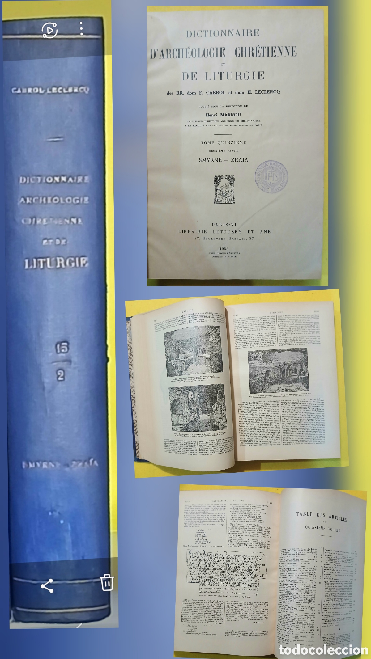 B&uuml;cher: DICTIONNAIRE D'ARCH&Eacute;OLOGIE CHR&Eacute;TIENNE ET DE LITURGIE (15.2)