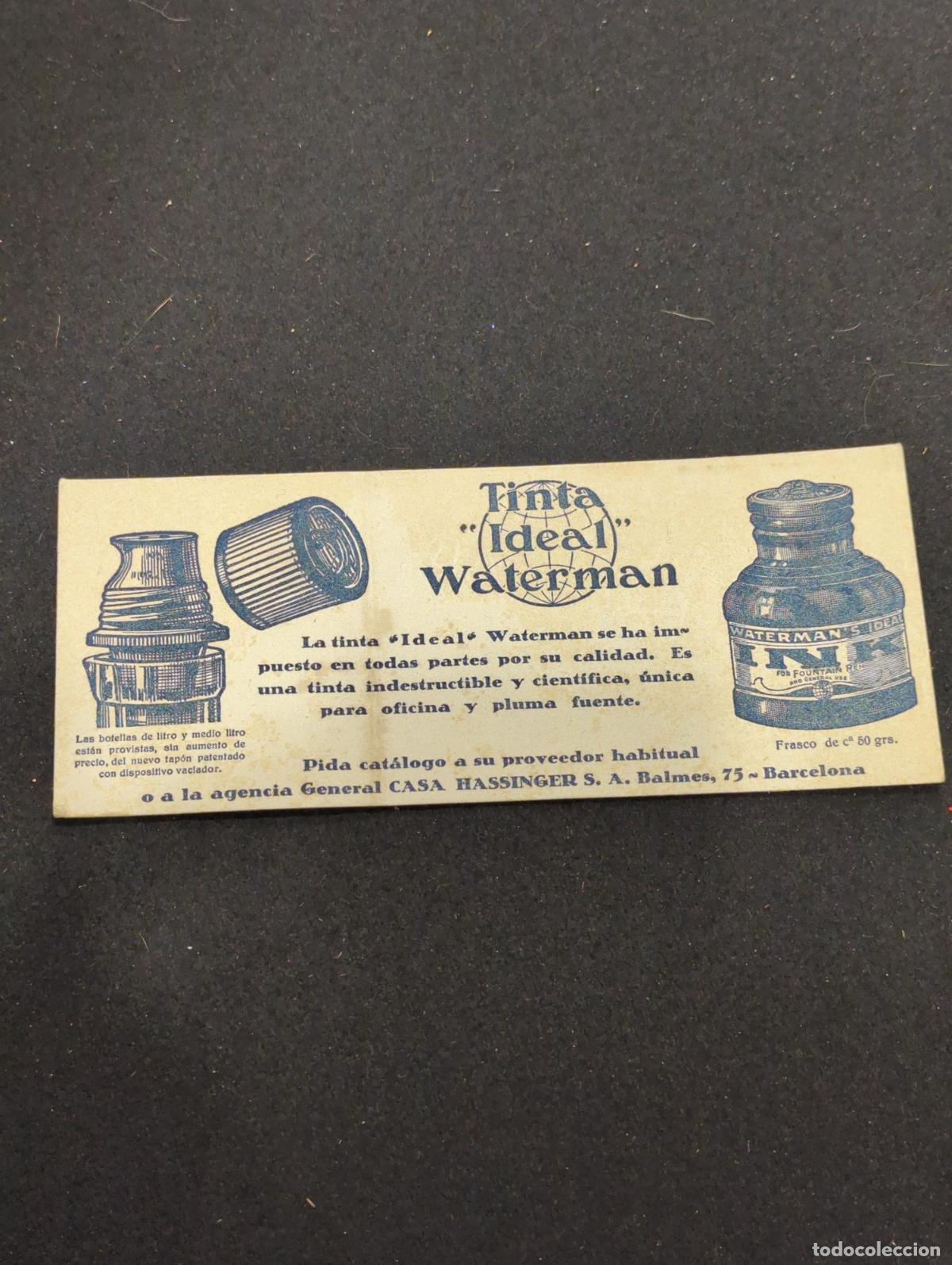 Libros: Folleto/Publicidad Tinta &uml;Ideal&uml;de Waterman -