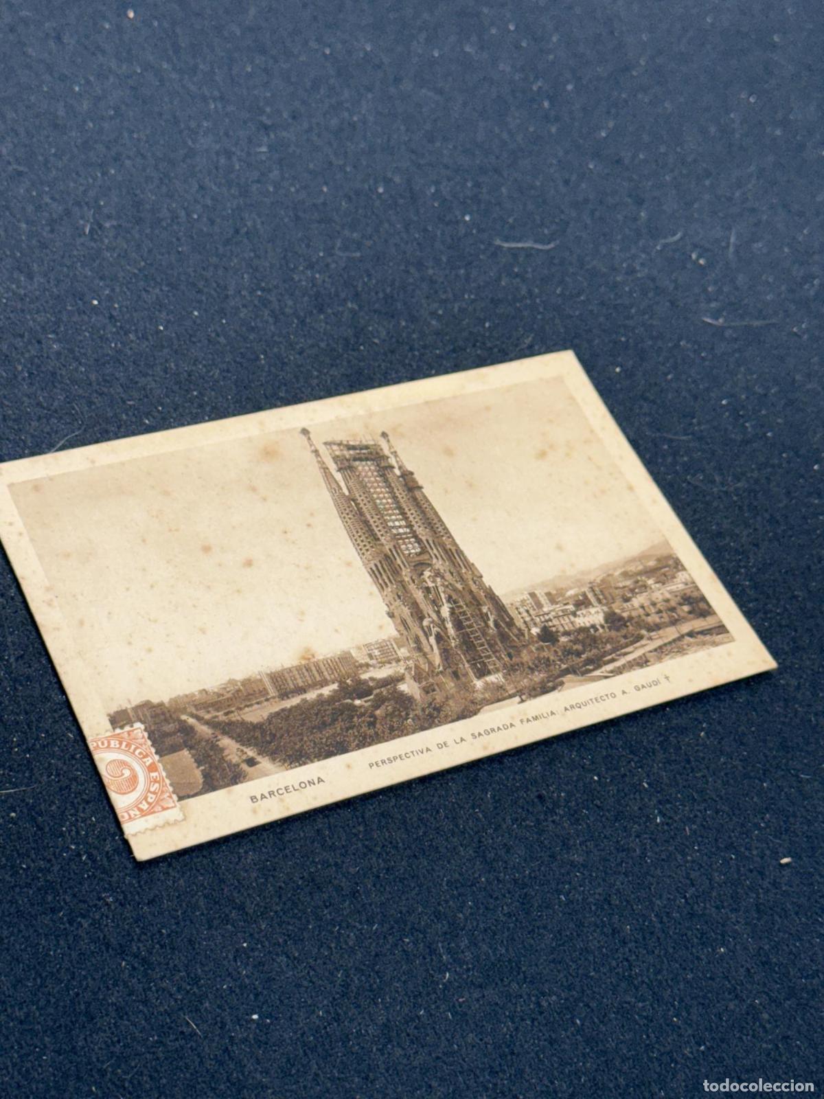 Libros: Postal publicitaria de la Sagrada Familia en construcci&oacute;n. Barcelona, Segunda Rep&uacute;blica (ca. 1931&ndash;19