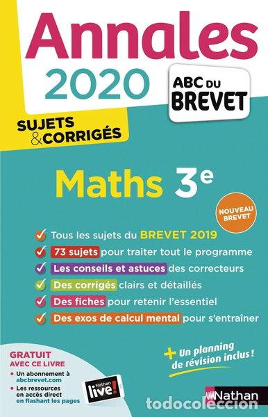 Libros: Annales ABC du Brevet 2020 Maths 3e - Sujets & corrig&eacute;s- 9782091574523