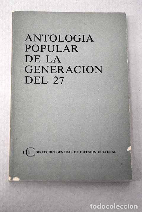 Libros: Antologia popular de la generaci&oacute;n del 27