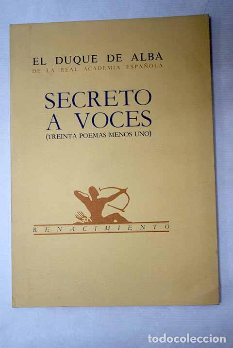 B&uuml;cher: Secreto a voces: (treinta poemas menos uno).- Aguirre, Jes&uacute;s