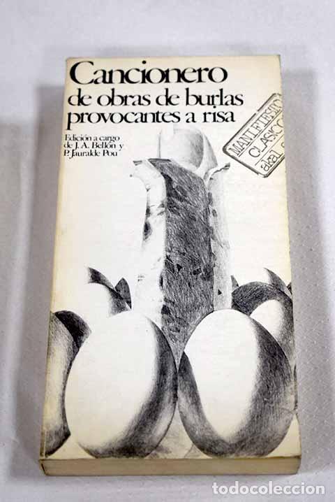 books: Cancionero de obras de burlas provocantes a risa