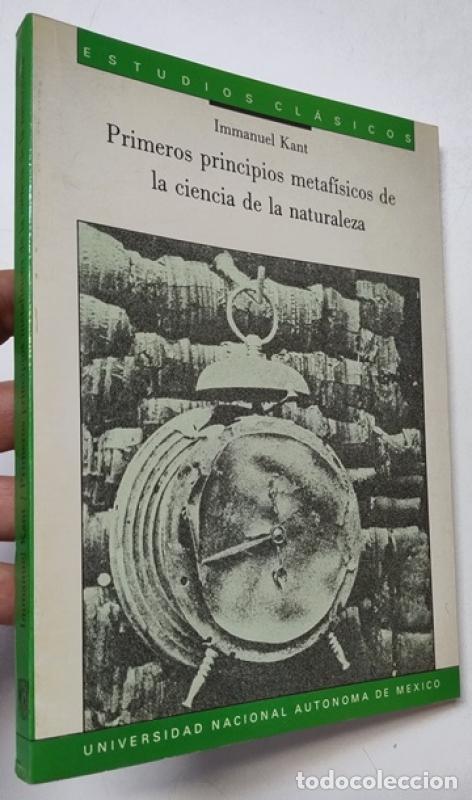 Libros: Primeros principios metaf&iacute;sicos de la ciencia de la naturaleza - Immanuel Kant