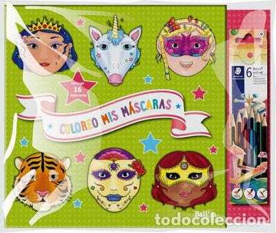 Libros: Coloreo mis m&aacute;scaras - Verde- 9789403210070