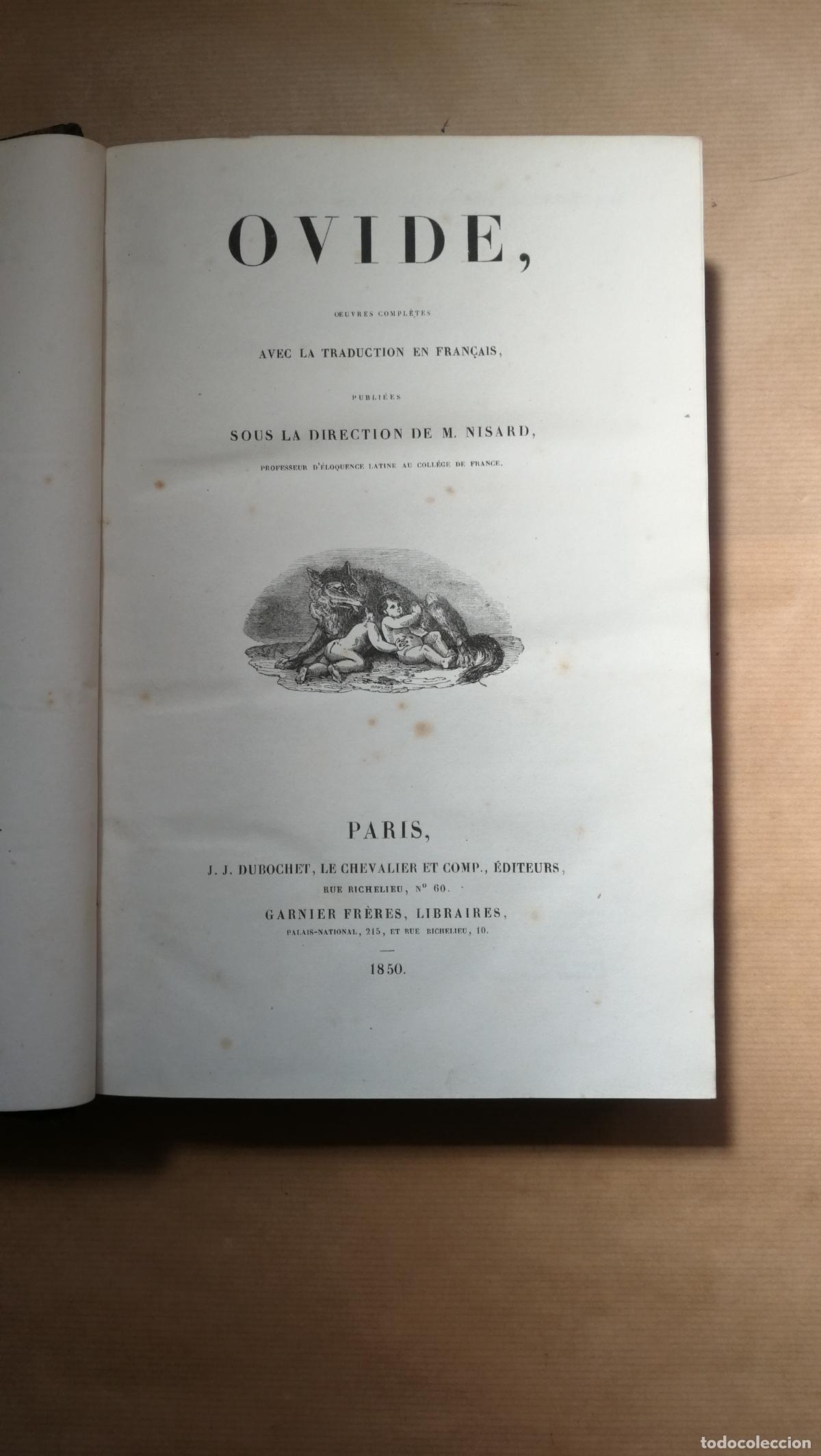Libri di seconda mano: &rdquo;Oeuvres compl&egrave;tes avec la traduction en fran&ccedil;ais, publi&eacute;e sous la direction de M. Nisard. Collectio