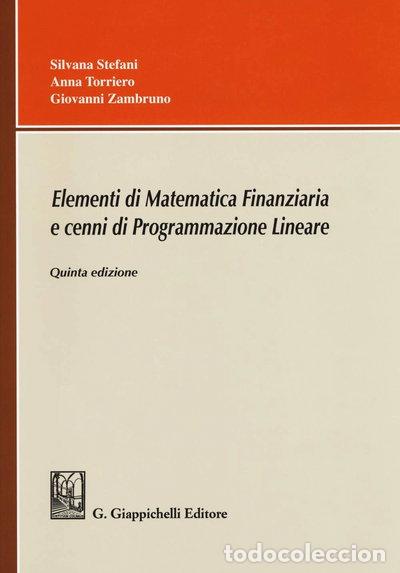 Livros em segunda m&atilde;o: Elementi di matematica finanziaria e cenni di programmazione lineare- 9788892110151