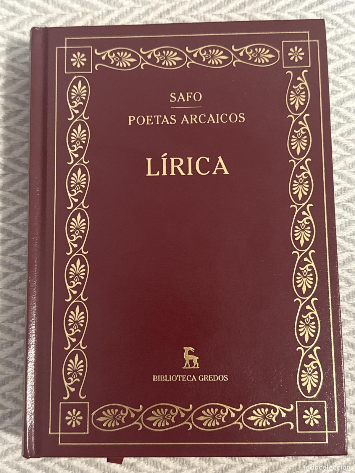 Libros: L&iacute;rica. Poetas arcaicos. Biblioteca Gredos 9 - Safo