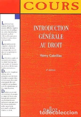 Libros: Introduction g&eacute;n&eacute;rale au droit- 9782247051113