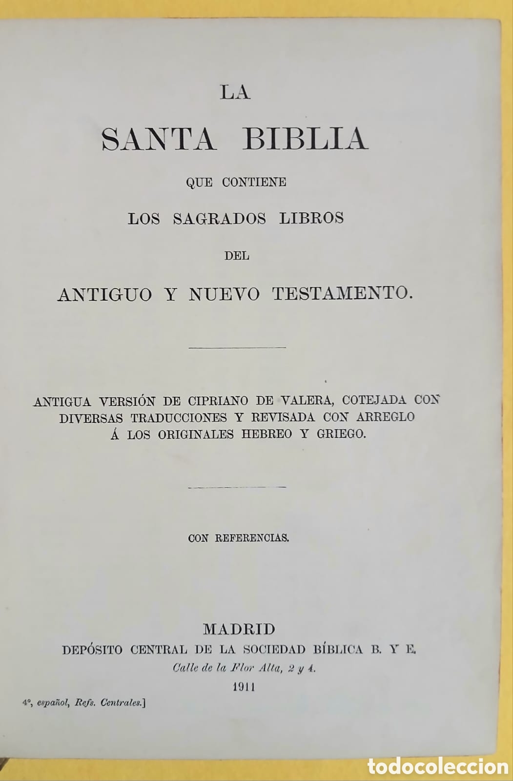 Libros: La santa biblia versi&oacute;n de Cioriano de Valera - Foto 8