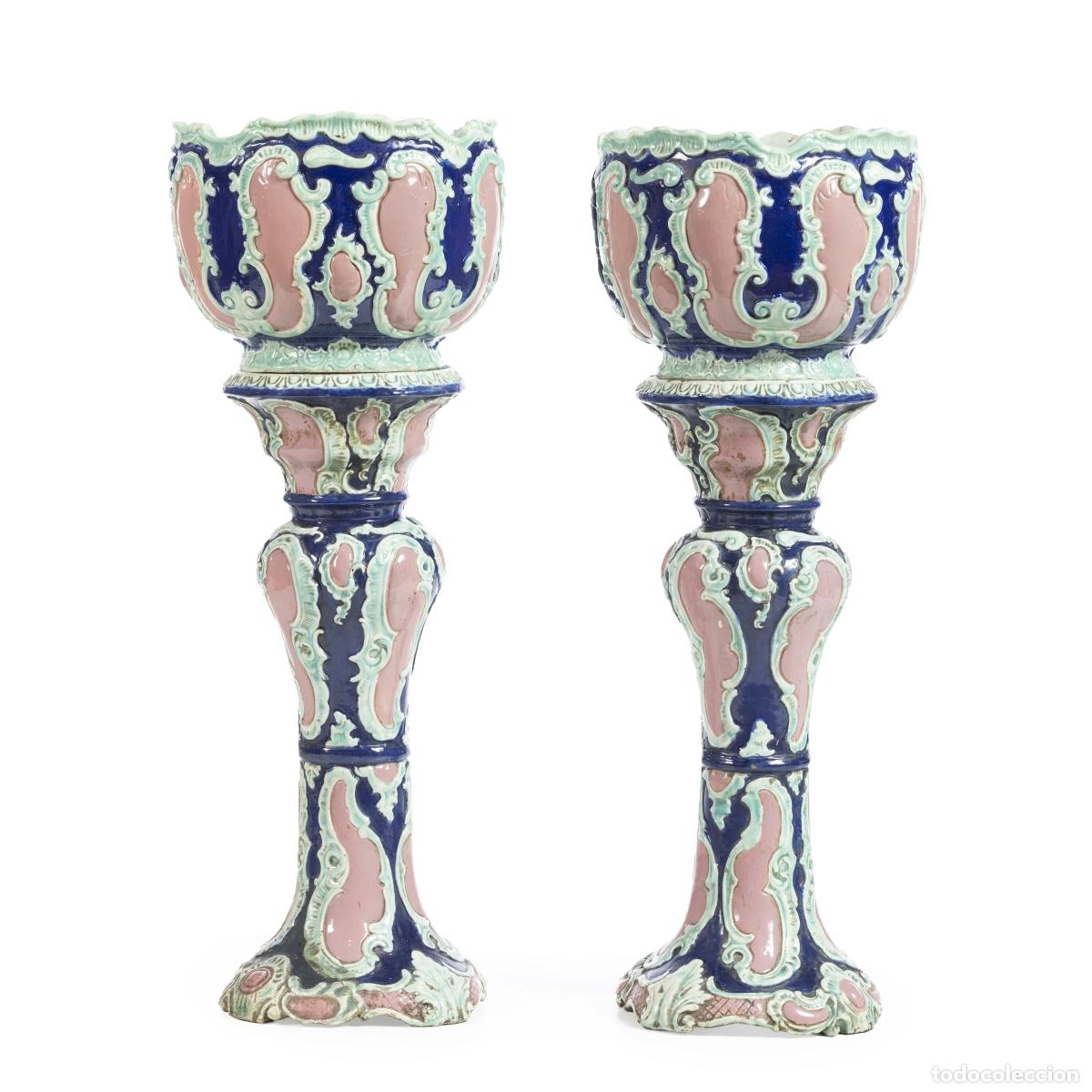 Libros: Porcelana - Par de maceteros con columnas