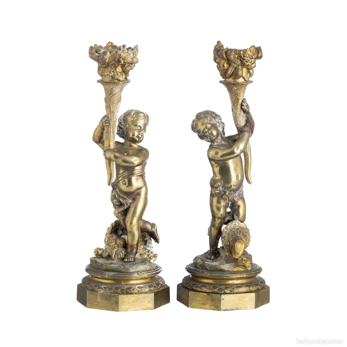 Libros: Decoraci&oacute;n - 2 candelabros Napole&oacute;n III - Siglo XIX