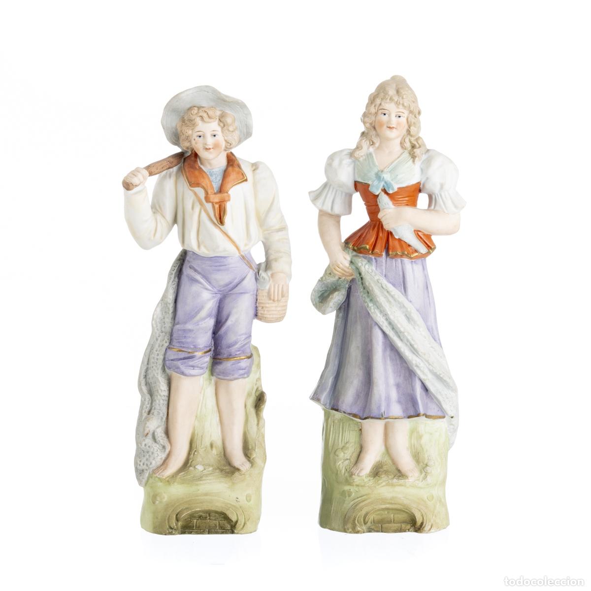 Libros: Porcelana - Pareja de pescadores - Siglo XIX