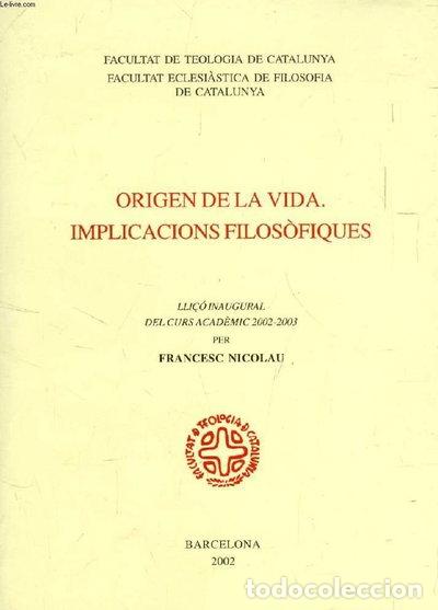 Livros em segunda m&atilde;o: Origen de la vida, implicacions filos&ograve;fiques- 9788486065829