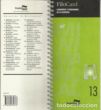 Libros: Filocard: Corrientes y pensadores de la filosof&iacute;a- 9788482870373