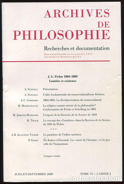 Libri di seconda mano: Archives de philosophie- 9770003963008