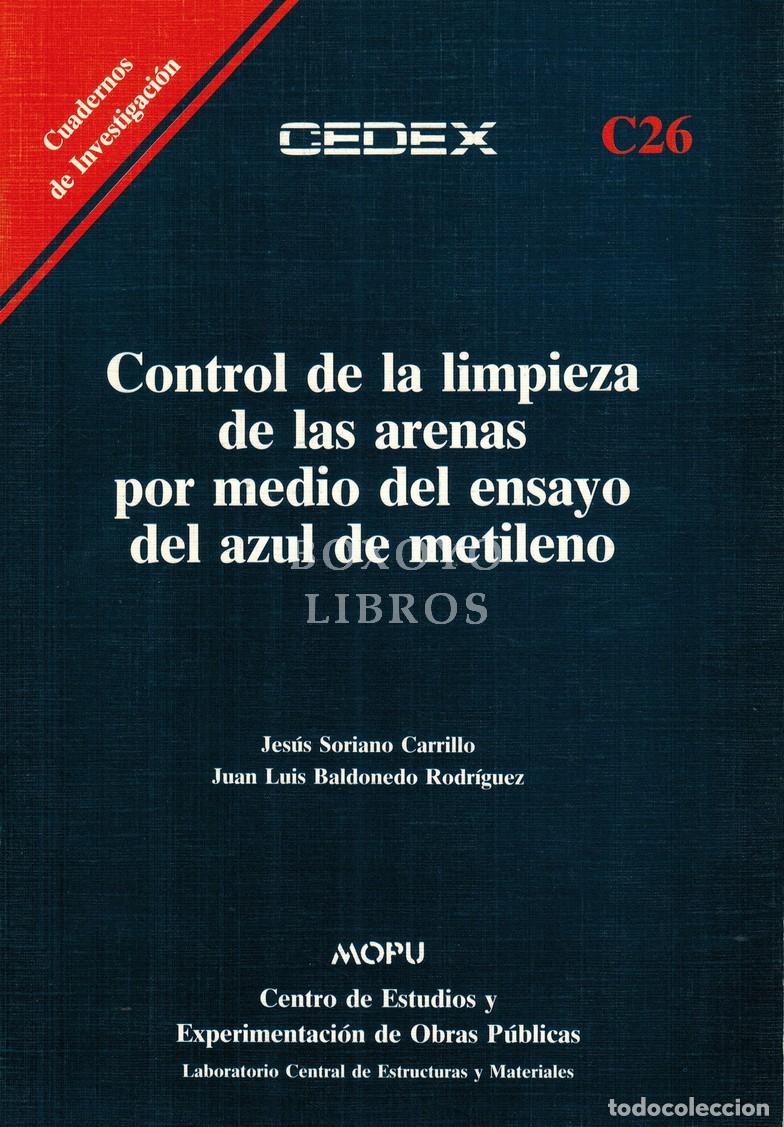 Livros em segunda m&atilde;o: SORIANO CARRILLO, Jes&uacute;s / BALDONEDO RODR&Iacute;GUEZ, Juan Lu&iacute;s. Control de la limpieza de las arenas por m