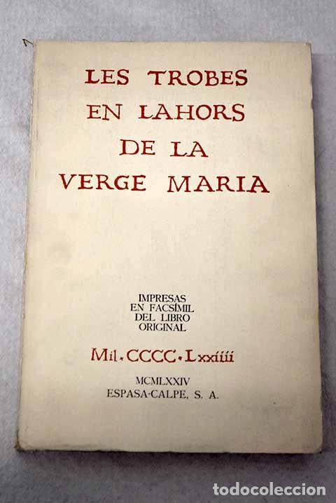 Libros: Obres o trobes en lahors de la Verge Mar&iacute;a