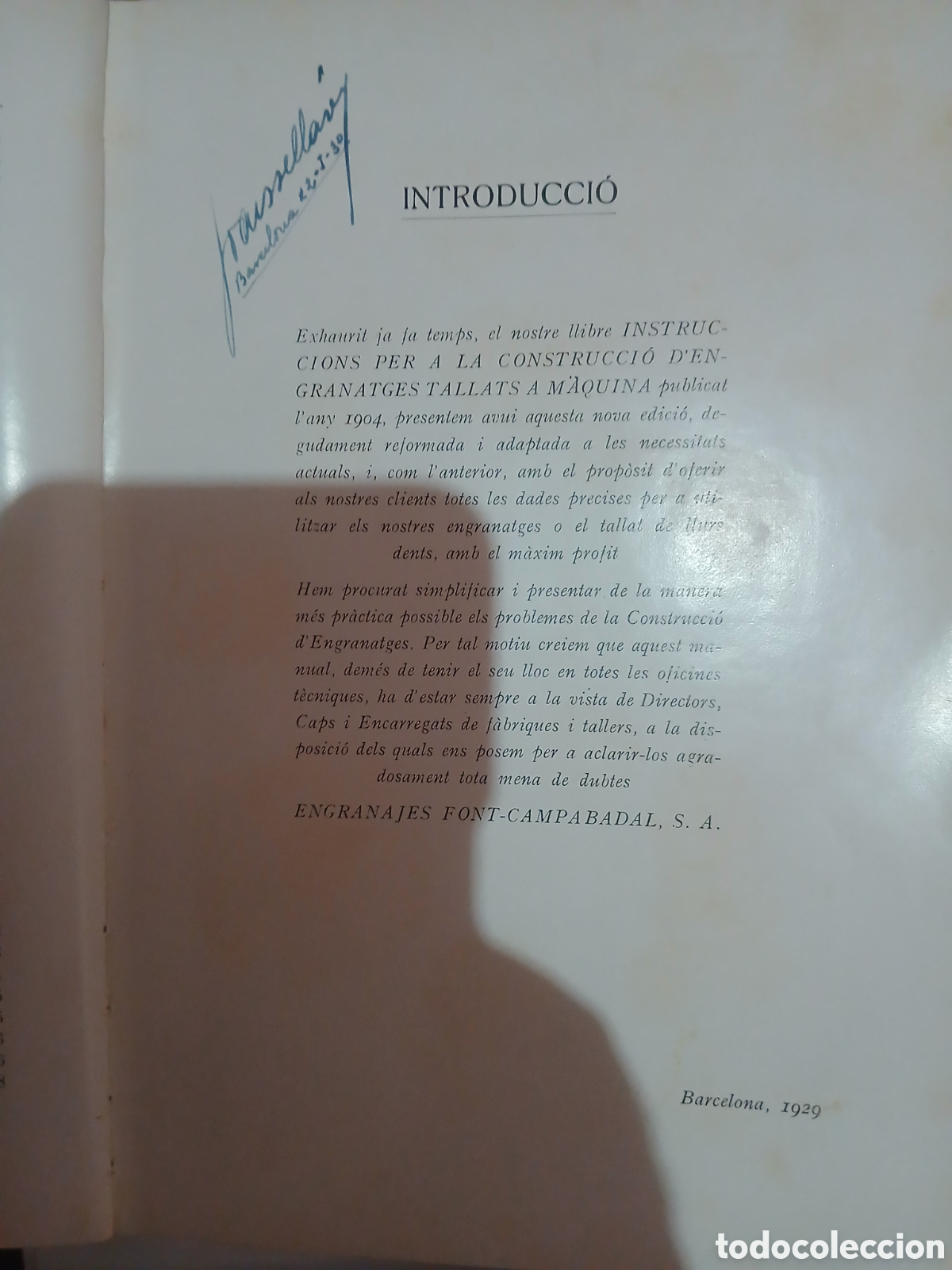 Libros: Engranajes font campabadal,1929 - Foto 5