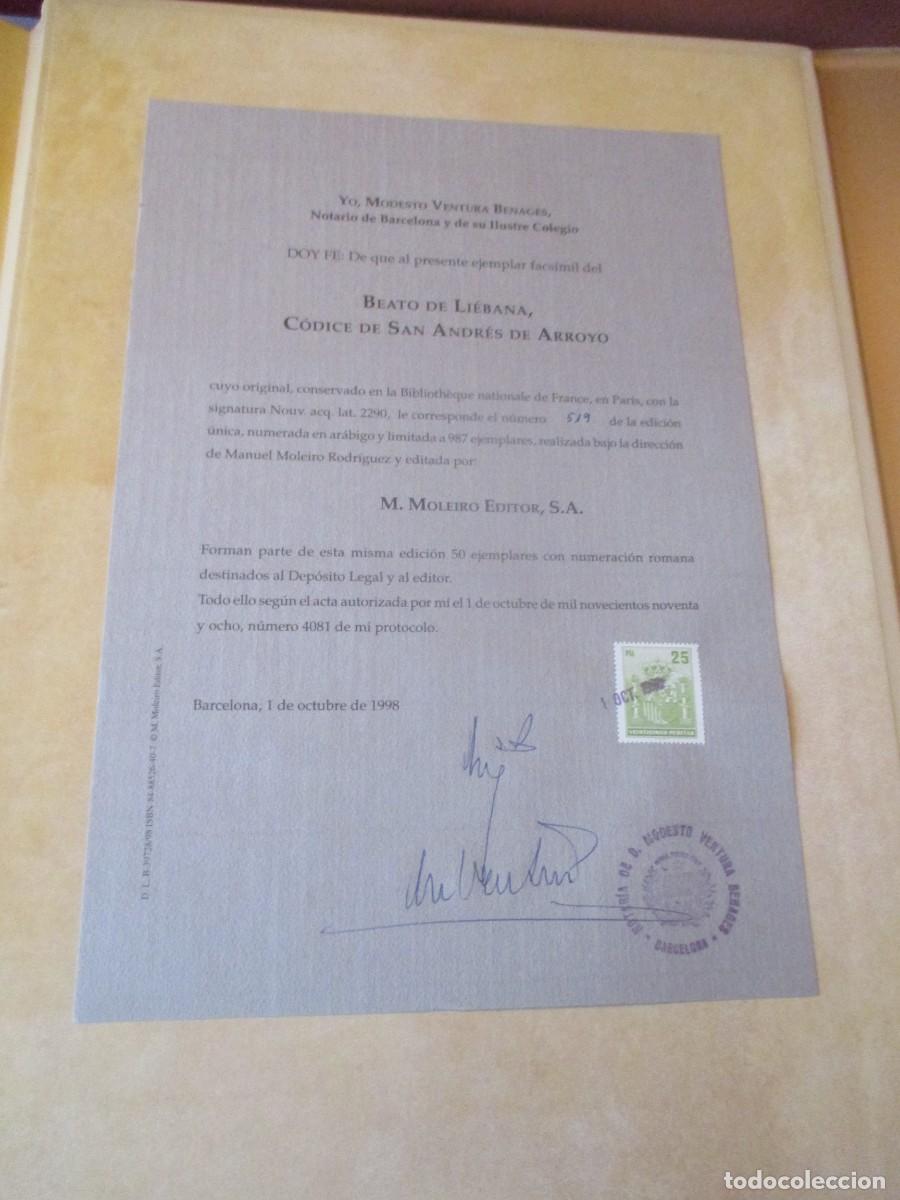 Libros: BEATO DE LI&Eacute;BANA C&oacute;dice de San Andr&eacute;s de Arroyo ( Ed. Moleiro )(Facsimil) W41150 - Foto 9