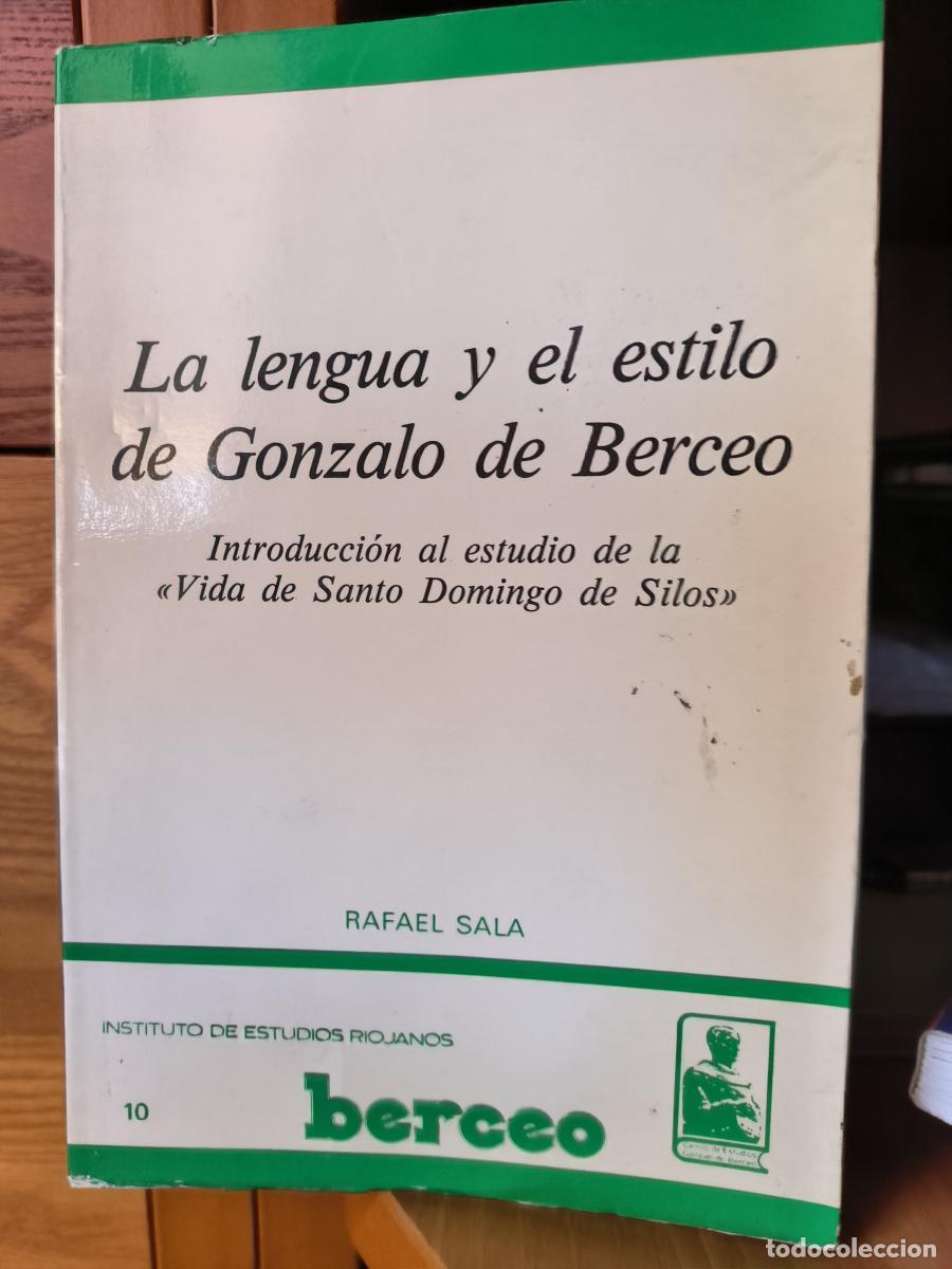 Libros: La Lengua y el estilo de Gonzalo de Berceo - Rafael Sala. tdk321