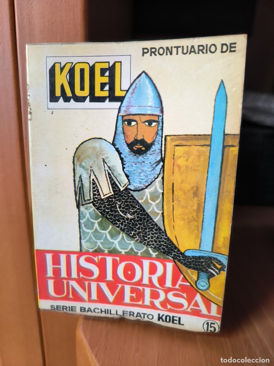 books: Prontuario de Historia Universal. Manuales t&eacute;cnicos Koel - Jos&eacute; Mej&iacute;a tdk412