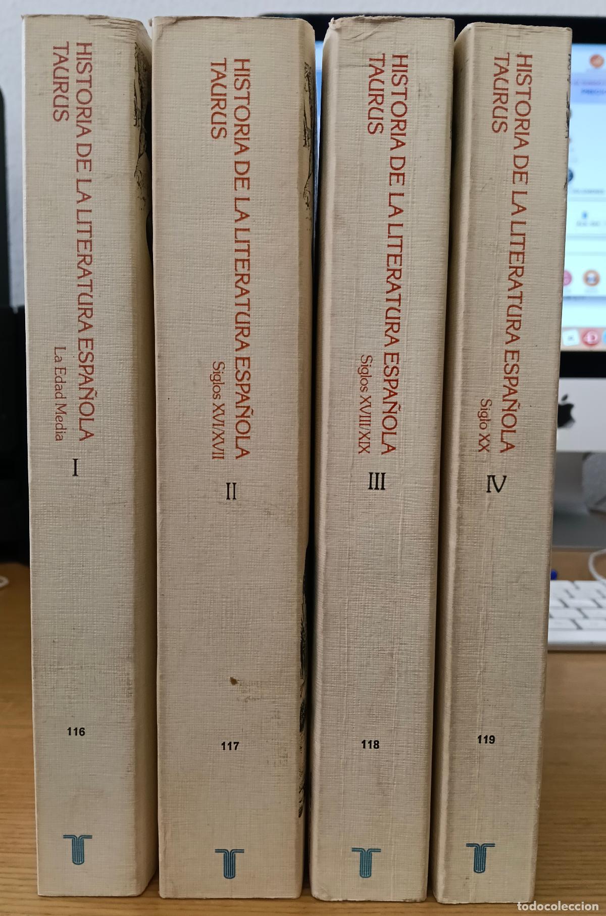 Livros em segunda m&atilde;o: Historia de la literatura espa&ntilde;ola. Tomos I, II, III y IV - NO CONSTA AUTOR