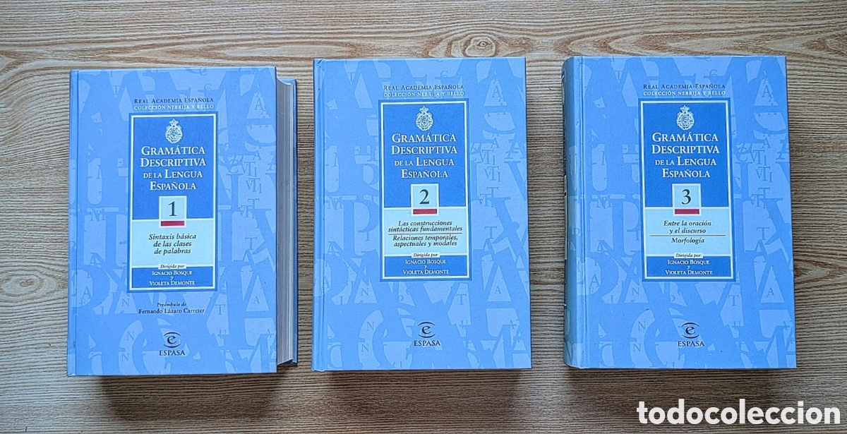 Libros: Gram&aacute;tica Descriptiva de la Lengua Espa&ntilde;ola 1, 2 y 3