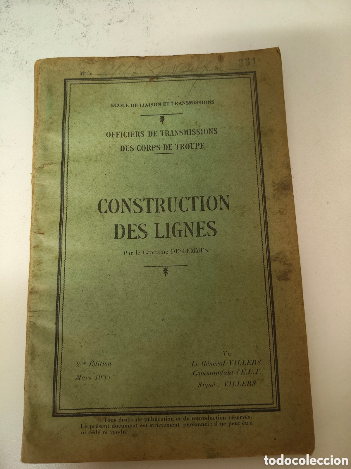 Libros: Officiers de transmissions des corps de troupe Construction des lignes