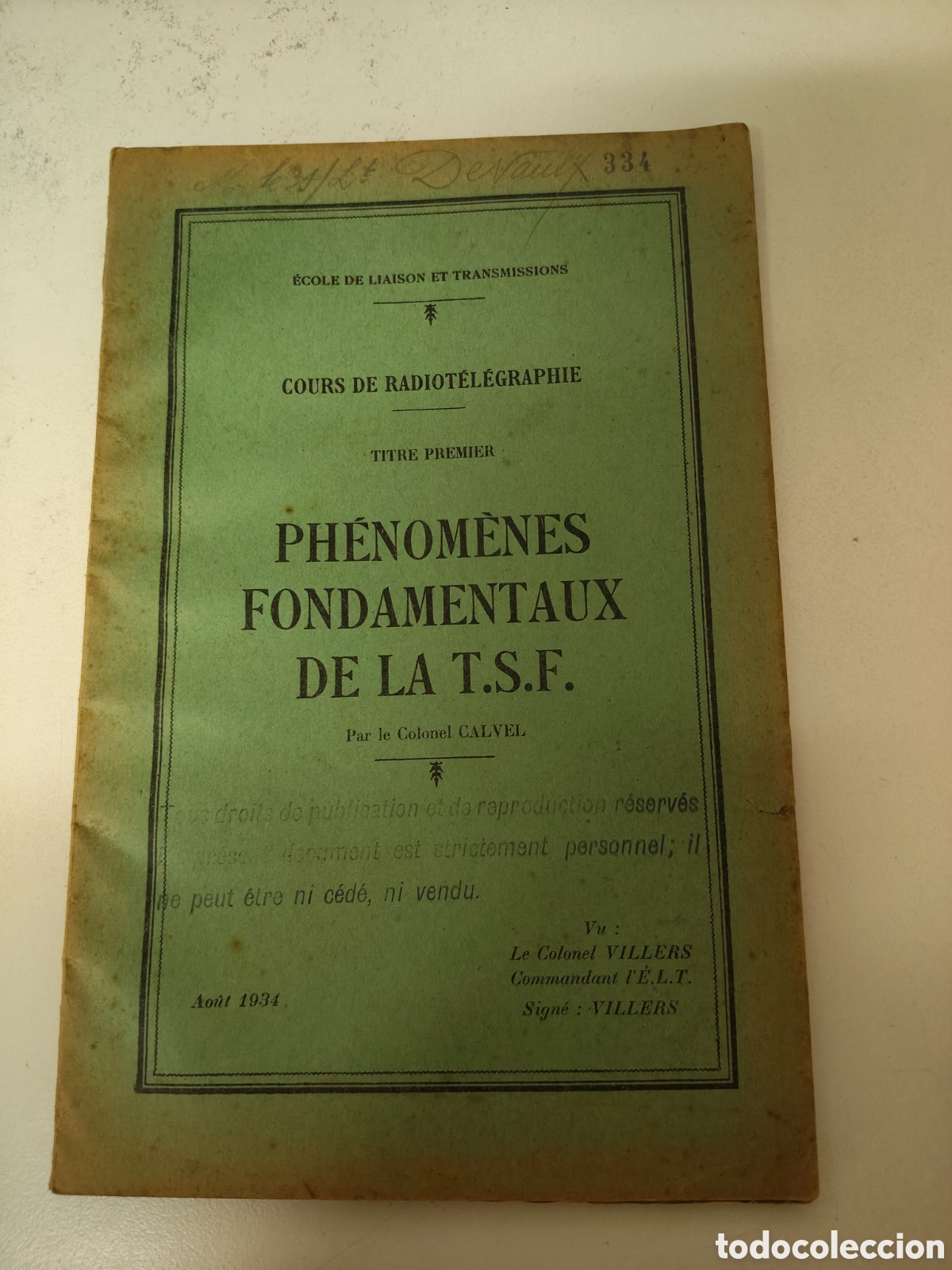 Libros: Phenomenes Fondamentaux de la T.S.F.