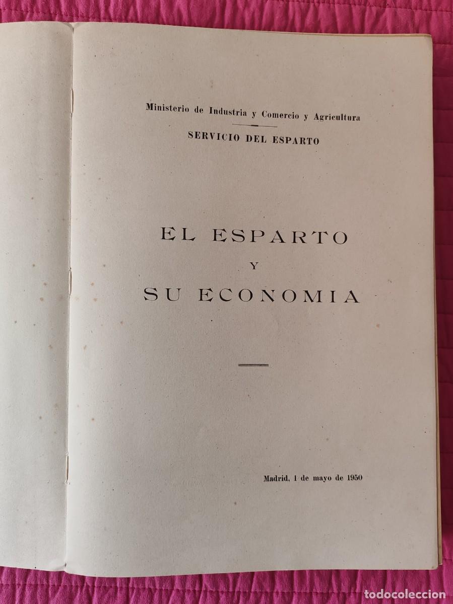 Libros: EL ESPARTO Y SU ECONOM&Iacute;A (1950) - Foto 2