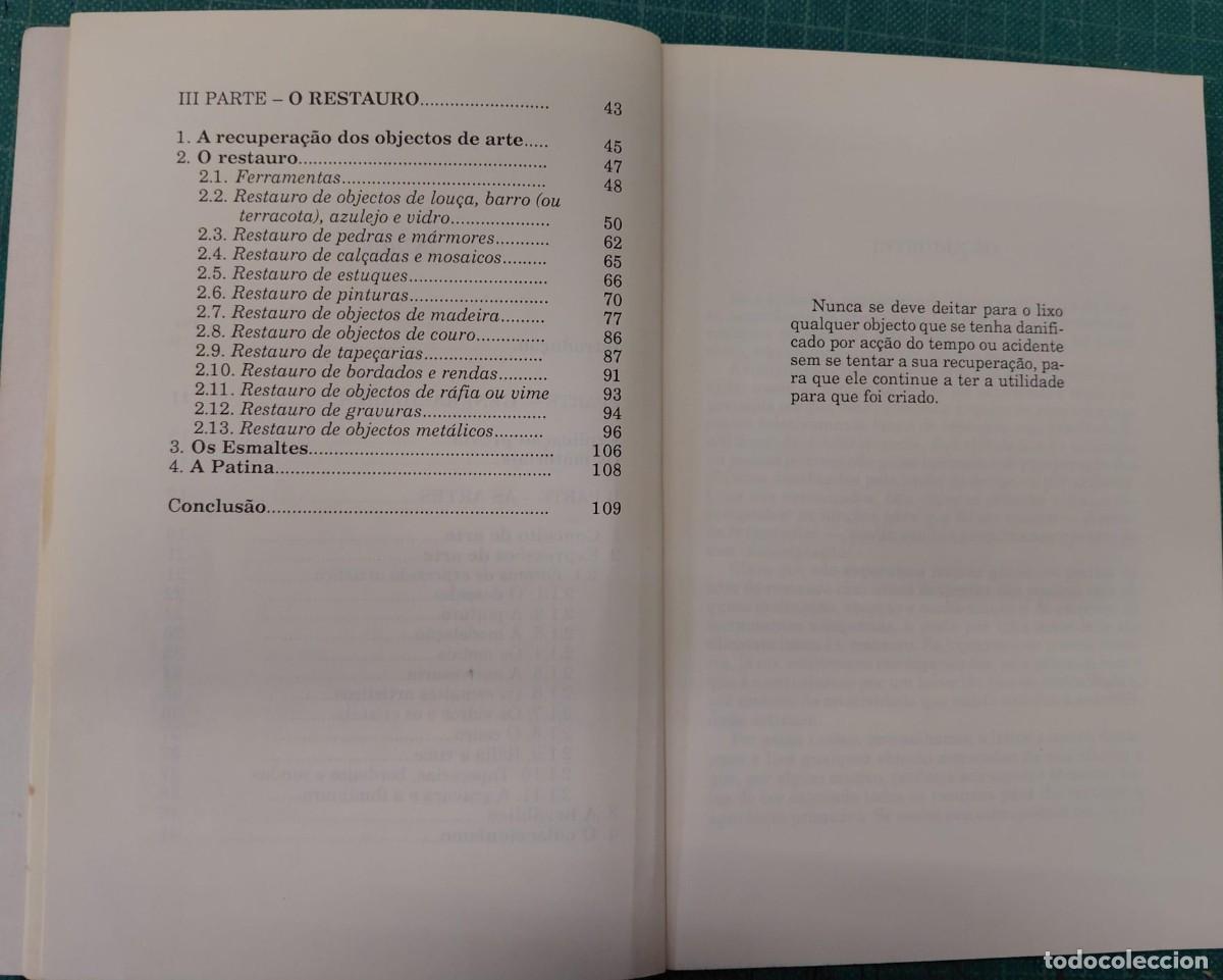 Libros: LEMOS. (Policarpo) - COMO RESTAURAR OBJECTOS DE ARTE. - Foto 3