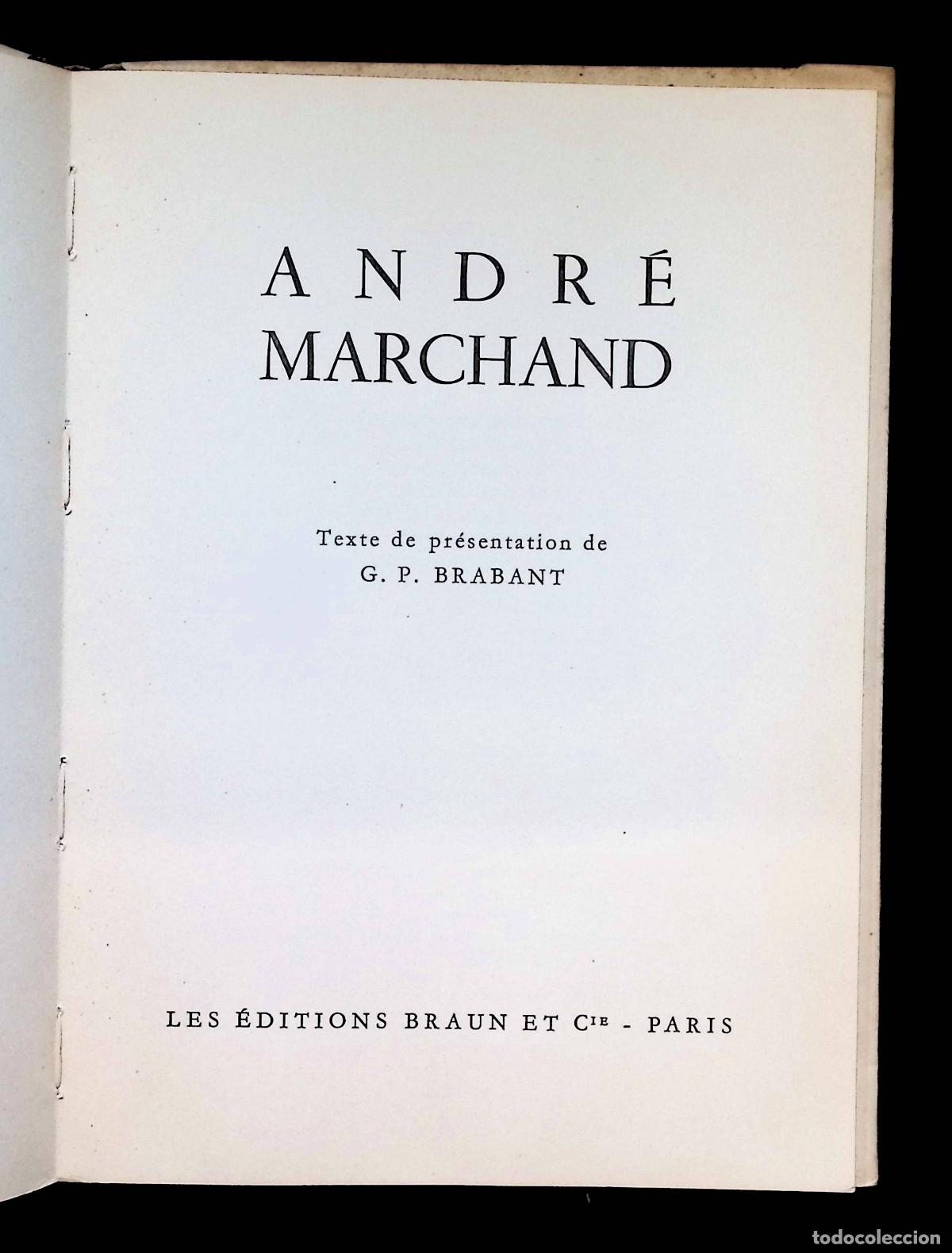 Libros: ANDR&Eacute; MARCHAND. - BRABANT, G. P. - Foto 2