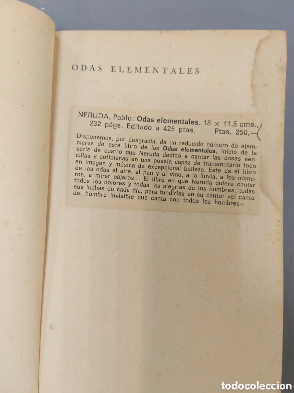 Libros: Odas elementales PABLO NERUDA - Foto 3