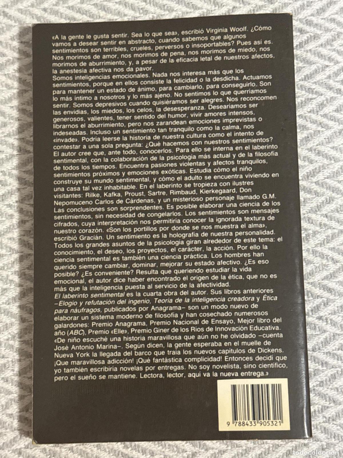 Libros: El laberinto sentimental - Jos&eacute; Antonio Marina - Foto 3