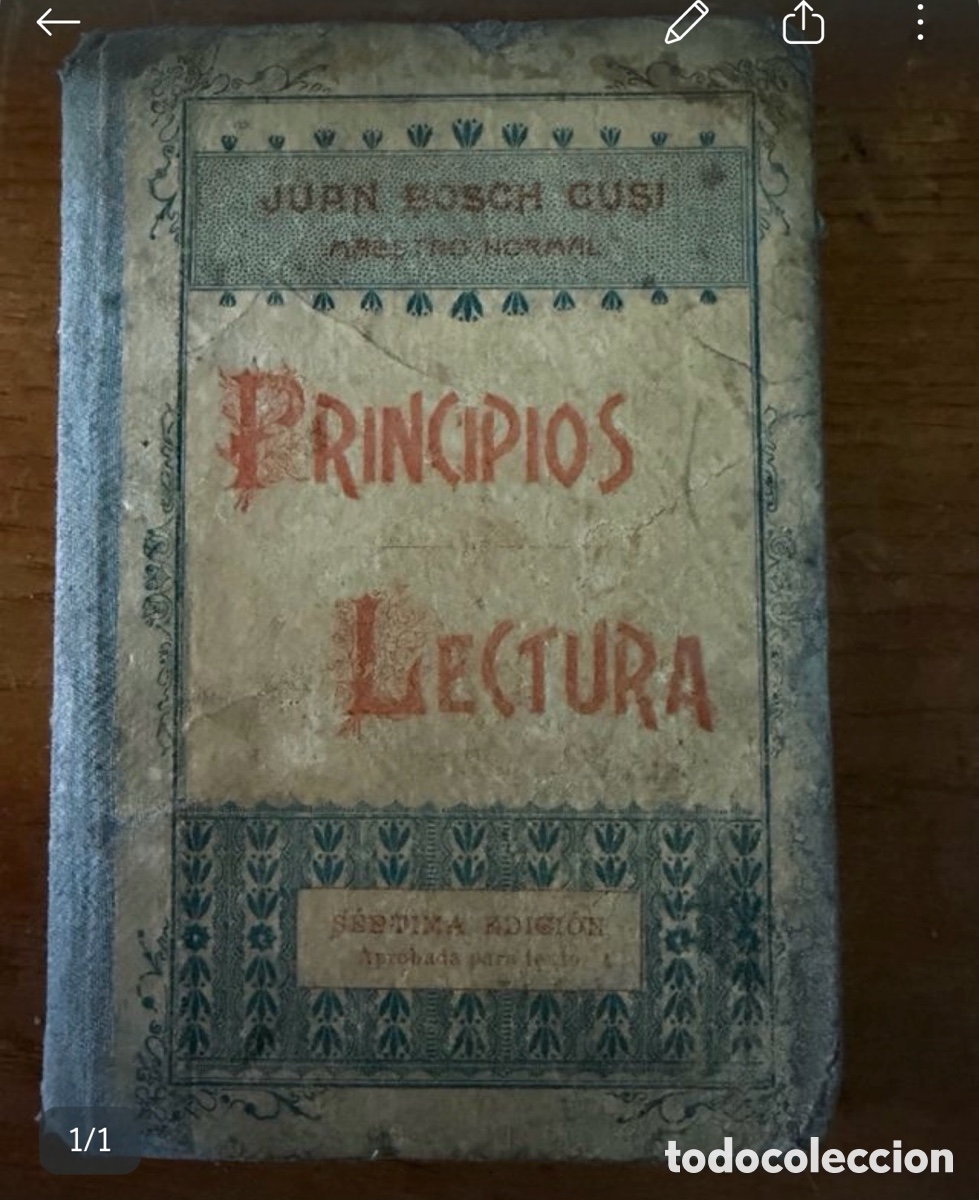 Libros: Principios lectura Juan Bosch Cusi