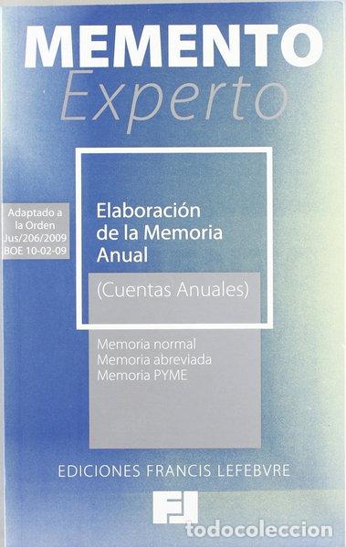 books: Memento Experto: Elaboraci&oacute;n de la Memoria Anual- 9788492612246