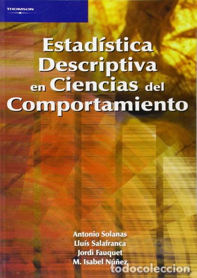 Libros: Estad&iacute;stica descriptiva en ciencias del comportamiento- 9788497322782