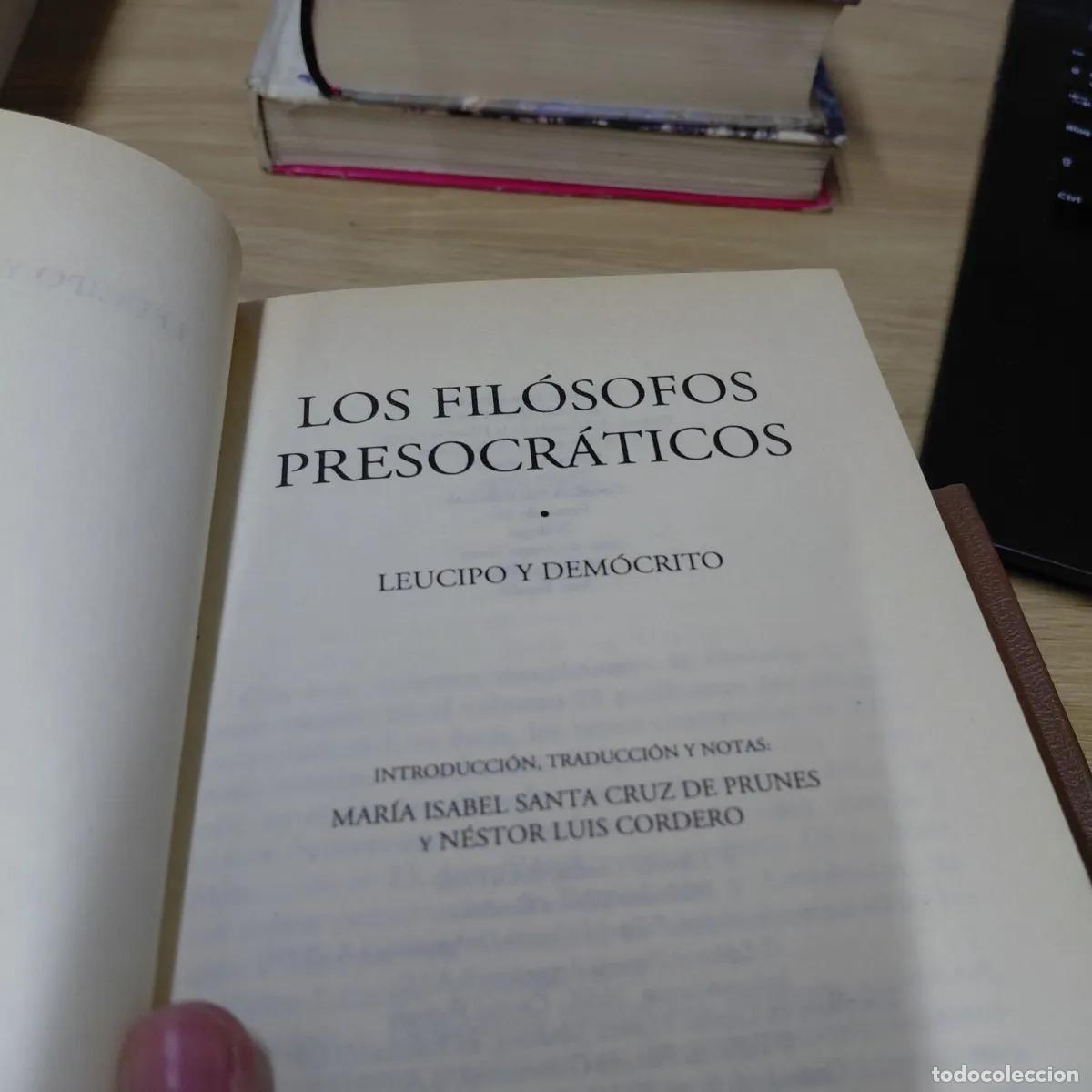 Libri di seconda mano: Los filosofos presocraticos: Leucipo y Democrito - VVAA