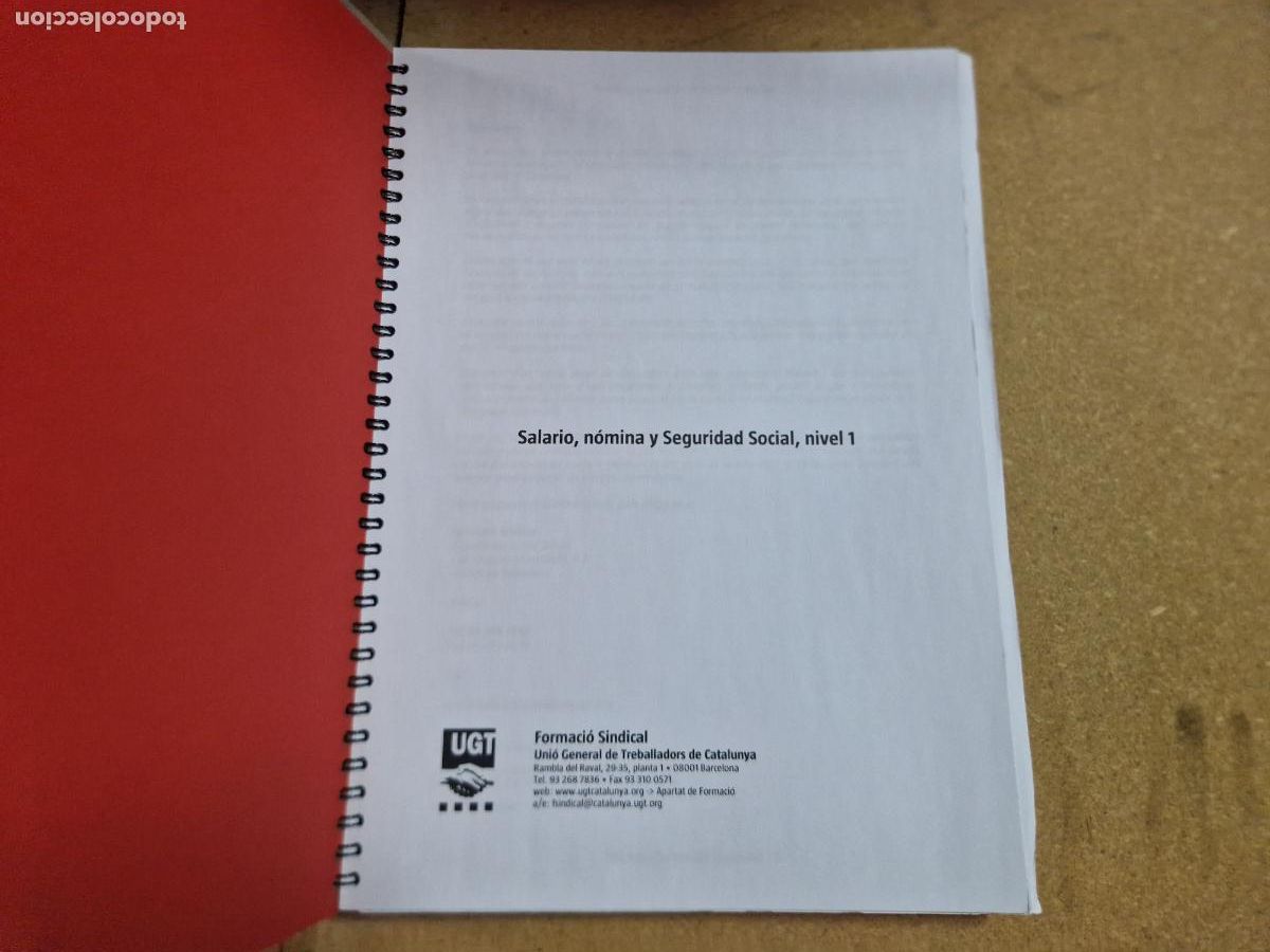 Libros: SALARIO, NOMINAY SEGURIDAD SOCIAL. NIVEL 1. FORMACION SINDICAL.