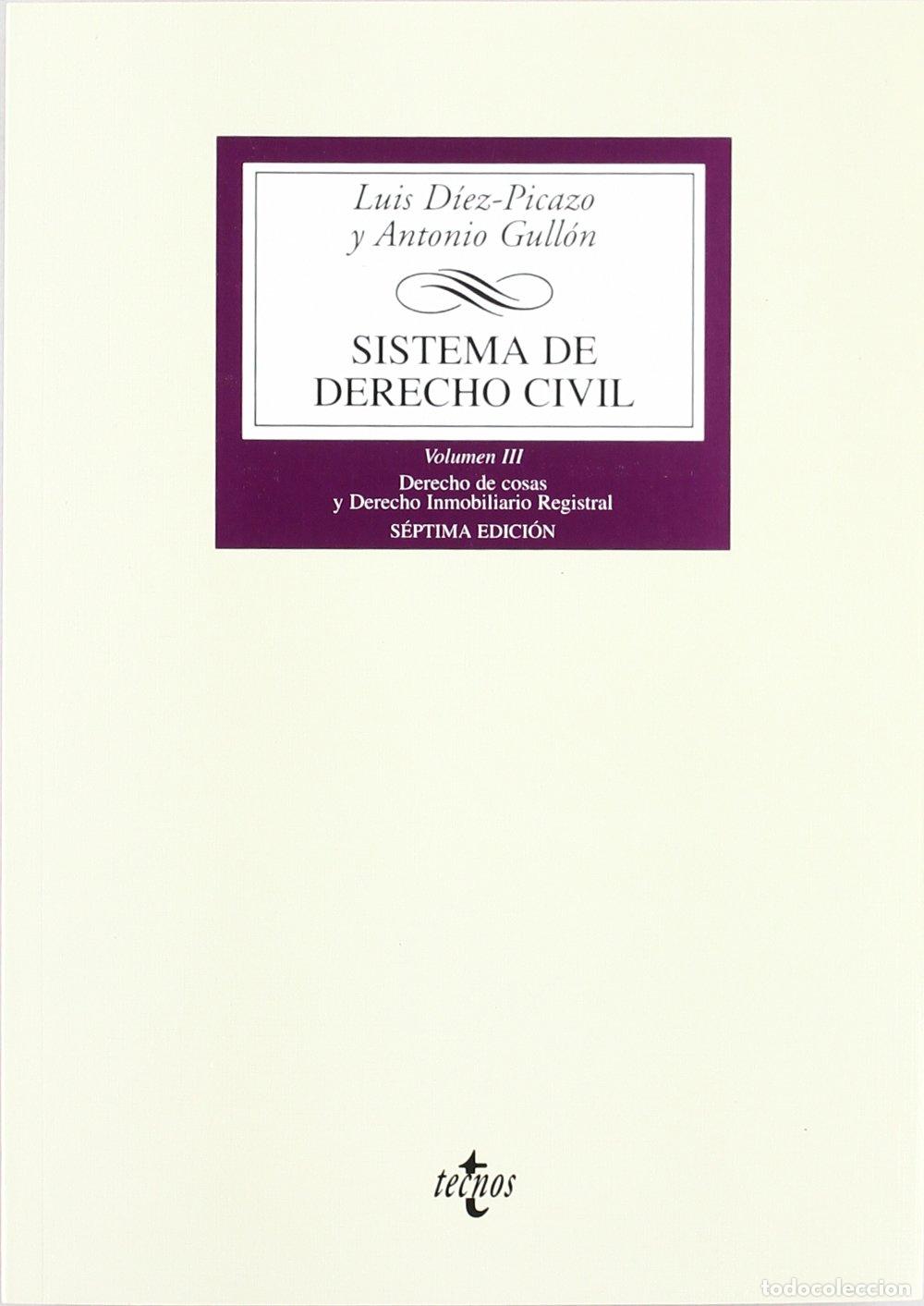 Livros em segunda m&atilde;o: Sistema de Derecho Civil: Vol. III: Derecho de cosas y Derecho inmobiliario registral: 3